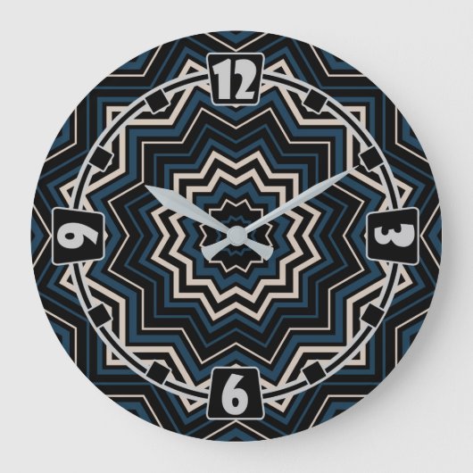 Moderne, élégant, abstrait, décoratif, horloge (Recto)