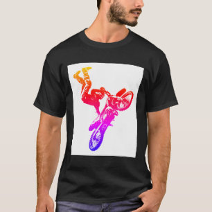 Moderne Elegant Acrobat Biker Pop Art Sjabloon T-shirt