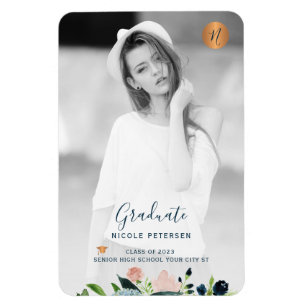 Moderne elegant afstuderen fotobedekking magneet