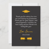 Moderne Elegant Afstuderen Gold Pet Bedankt Script (Achterkant)