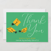 Moderne Elegant Afstuderen Gold Pet Bedankt Script (Voorkant)