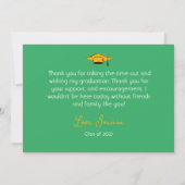 Moderne Elegant Afstuderen Gold Pet Bedankt Script (Achterkant)