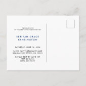 Moderne Elegant Afstuderen Script-foto Aankondigingskaart (Achterkant)