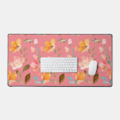 Moderne Élégant Aquarelle Rose (Clavier et souris)