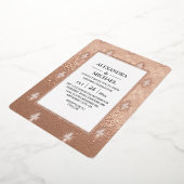 Moderne Elégant Art Déco Mariage Foil Invitation (Rotation)