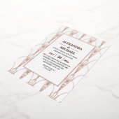 Moderne Elégant Art Déco Mariage Foil Invitation (Rotation)