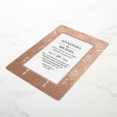 Moderne Elégant Art Déco Mariage Foil Invitation (Rotation)