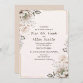 Moderne Elegant | Bewerkbare Trouw Uitnodiging (Voorkant / Achterkant)