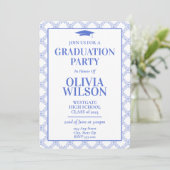 Moderne Elegant Blue 2025 Graduation Invitation (Debout devant)