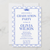 Moderne Elegant Blue 2025 Graduation Invitation (Devant)