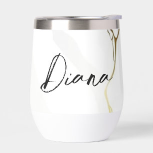 Moderne Elegant Blue Gold Marble Persoonlijke naam