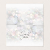 Moderne Elégant Bokeh Carte de remerciements color (Extérieur déplié)