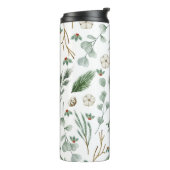 Moderne Elegant botanische eucalyptus Thermosbeker (Gedraaid links)
