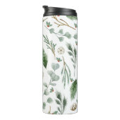 Moderne Elegant botanische eucalyptus Thermosbeker (Geroteerd rechts)