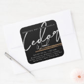 Moderne élégant bougie Étiquette Cèdre noir clair (Enveloppe)