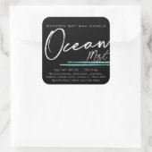 Moderne élégant bougie Étiquette Plain océan Noir (Sac)