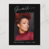 Moderne Elegant Calligraphy Ink Script Foto Briefkaart (Voorkant)