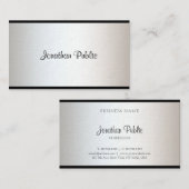 Moderne Elegant Calligraphy Script Creative Plain Visitekaartje (Voorkant / Achterkant)