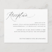 Moderne Elegant Calligraphy Wedding Reception Kaar Informatiekaartje (Voorkant)