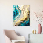 Moderne élégant chic Agate Marbre Or<br><div class="desc">Élégant Moderne Élégant Agate Chic Marbre Or Foil Imprimer</div>