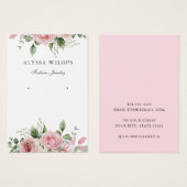 Moderne Elegant chic aquarelle carte d'affichage f (Devant & derrière)