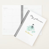 Moderne Elegant Chic Aquarelle Mode Bleu (Devant avec enveloppe)