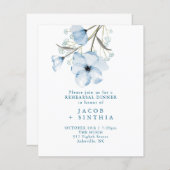 Moderne Élégant Chic Dusty Blue Wedding Programme (Devant / Derrière)