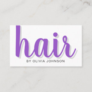 Moderne Elegant Chic Hair Stylist Carte de visite