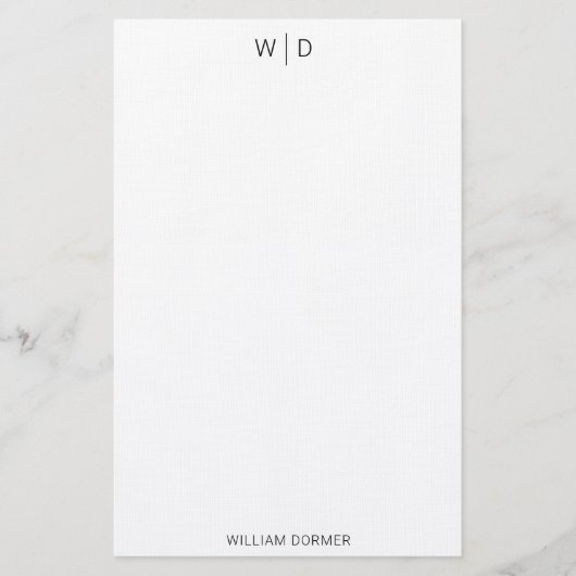 Moderne élégant classique noir papeterie personnel (Devant)