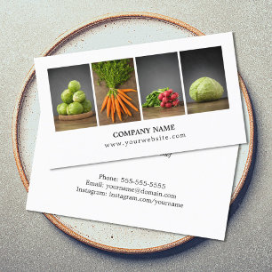 Moderne Elegant Clean Nutrition Coach Chef Visitekaartje