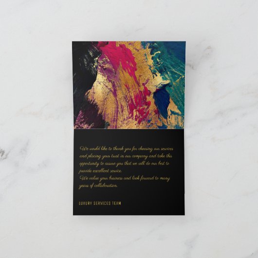 Moderne élégant client d'affaires merci (Intérieur)