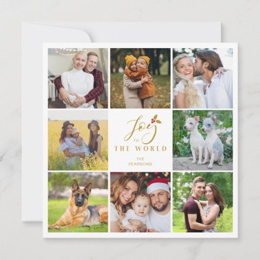 Moderne Elegant Collage 8 Kerstfeest (Voorkant)