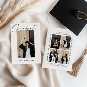 Moderne Elégant Collage Graduation Invitation