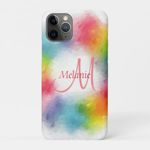 Moderne Elegant Colorful Monogram Sjabloon iPhone 11 Pro Hoesje