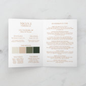 Moderne Elegant Colour Palette Bridesmaid Info Kaa (Binnen)