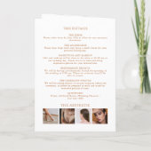 Moderne Elegant Colour Palette Bridesmaid Info Kaa (Achterkant)