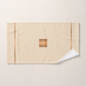 Moderne élégant crème or chic monogrammé rayures (Serviette à main)