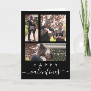 Moderne Elegant Custom Photo Collage Valentijnsdag Kaart