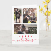 Moderne Elegant Custom Photo Collage Valentijnsdag Kaart (Gele Bloem)