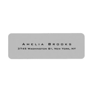 Moderne Elegant Custom Unieke Silver Grey Minimale Etiket
