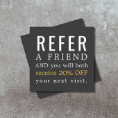 Moderne Elegant Dark Beauty Salon verwijzingsKaart Aanbevelingskaartje