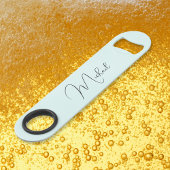 Moderne Elégant Design tendance Monogram Aqua Blue