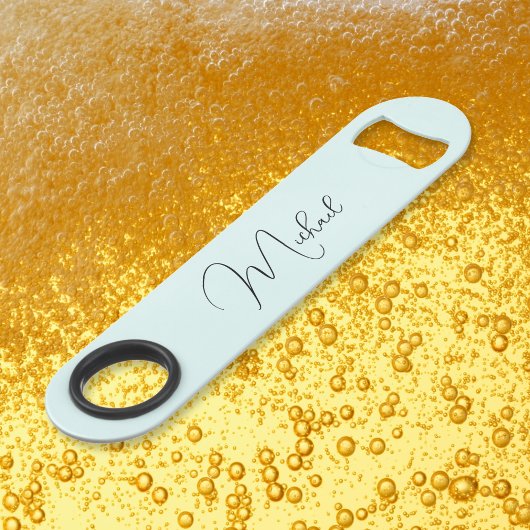 Moderne Elégant Design tendance Monogram Aqua Blue