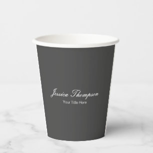 Moderne Elegant Eenvoudig Professioneel Grijs Papieren Bekers