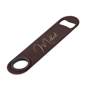 Moderne élégant élégant tendance Brown Monogramme