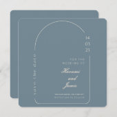 Moderne Élégant Enregistrer la carte Mariage Date (Devant / Derrière)