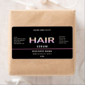 Moderne élégant étiquette sérique de cheveux simpl (En situation)
