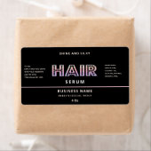 Moderne élégant étiquette sérique de cheveux simpl (En situation)