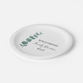 Moderne Elegant Eucalyptus Family Reunion Papieren Bordje (Gekanteld)