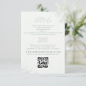 Moderne Elegant Eucalyptus Greenery - QR-code Informatiekaartje (Staand voorkant)